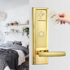 ล็อคประตู Keyless Entry สีทอง 280 มม. 6V เกสต์เฮ้าส์ Rfid Card Door Lock