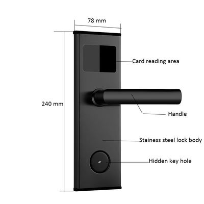 13.56MHz 125 KHz Card Hotel Electronic Locks พร้อมใบรับรอง FCC