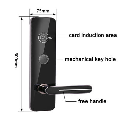 สีดํา RFID คีย์การ์ด โรงแรมสมาชิกล็อคประตู พร้อมโปรแกรมบริหารโรงแรมฟรี