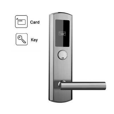 SUS304 ระบบล็อคโรงแรมอัจฉริยะ RFID ที่จับประตูคีย์การ์ดอิเล็กทรอนิกส์
