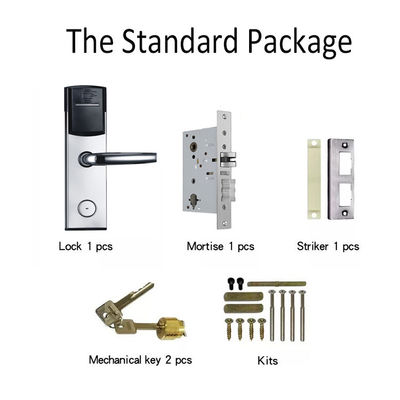 สีเงิน Smart Key Card โรงแรม ล็อคประตูอิเล็กทรอนิกส์สําหรับโรงแรม อพาร์ทเมนต์ สํานักงาน