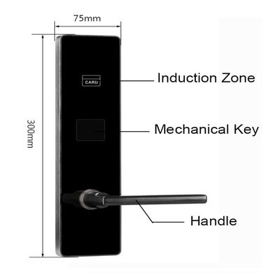 โรงแรมล็อคอิเล็กทรอนิกส์สแตนเลส smart key card พร้อมการรับรอง CE FCC