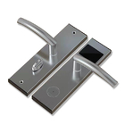ล็อคประตูดิจิตอลไร้กุญแจ RFID SUS304 กันไฟ ANSI สีเงิน