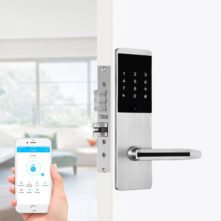 การรักษาความปลอดภัย Bluetooth Smart Keypad ประตูล็อค TTlock App ประตูล็อคสําหรับอพาร์ทเมนต์ Home Office