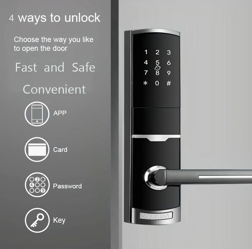 4 in 1 Keyless Entry Password อพาร์ทเมนต์สมาชิกประตูล็อคด้วย 4pcs แบตเตอรี่ AA