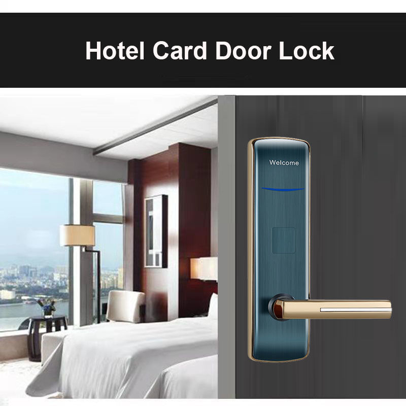 ซิงค์สลอย สีดํา สมาธิ Key Card ล็อคประตูสําหรับโรงแรม โมเทล Airbnb