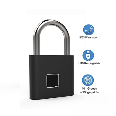 Keyless Smart Thumb Print Padlock Anti Theft Electronic Pad Locks สำหรับประตูกระเป๋า